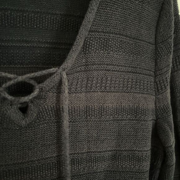 LAUREN Ralph Lauren Boho Western Knit Cotton Aztec Jumper, Black- Medium - Picture 2 of 8